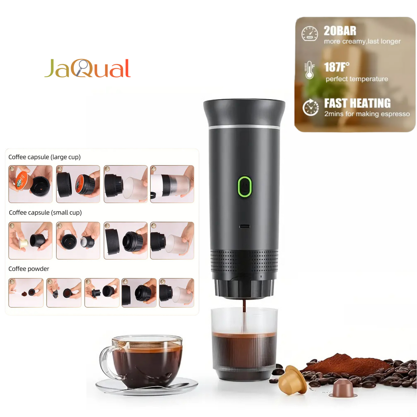 JaQual ™ Espresso Coffee Machine